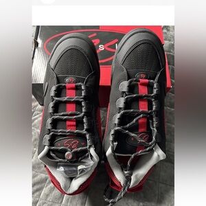NEW eS Chad Muska Skateboarding Sneakers Reissue Red Black Shoes Mens Size 10.5